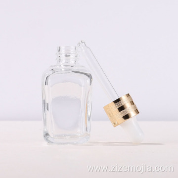 Square 30ml cosmetic glass bottle for essential oils